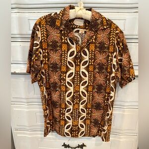Men's Brown Patterned Shirt